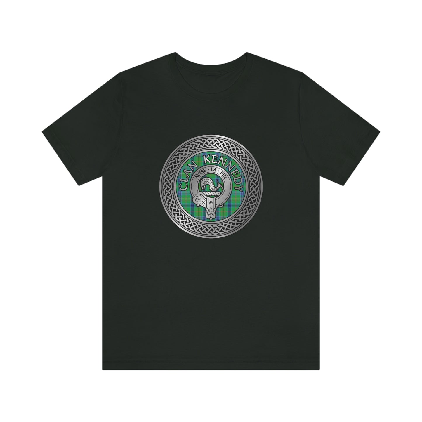 Clan Kennedy Crest & Tartan Knot T-Shirt