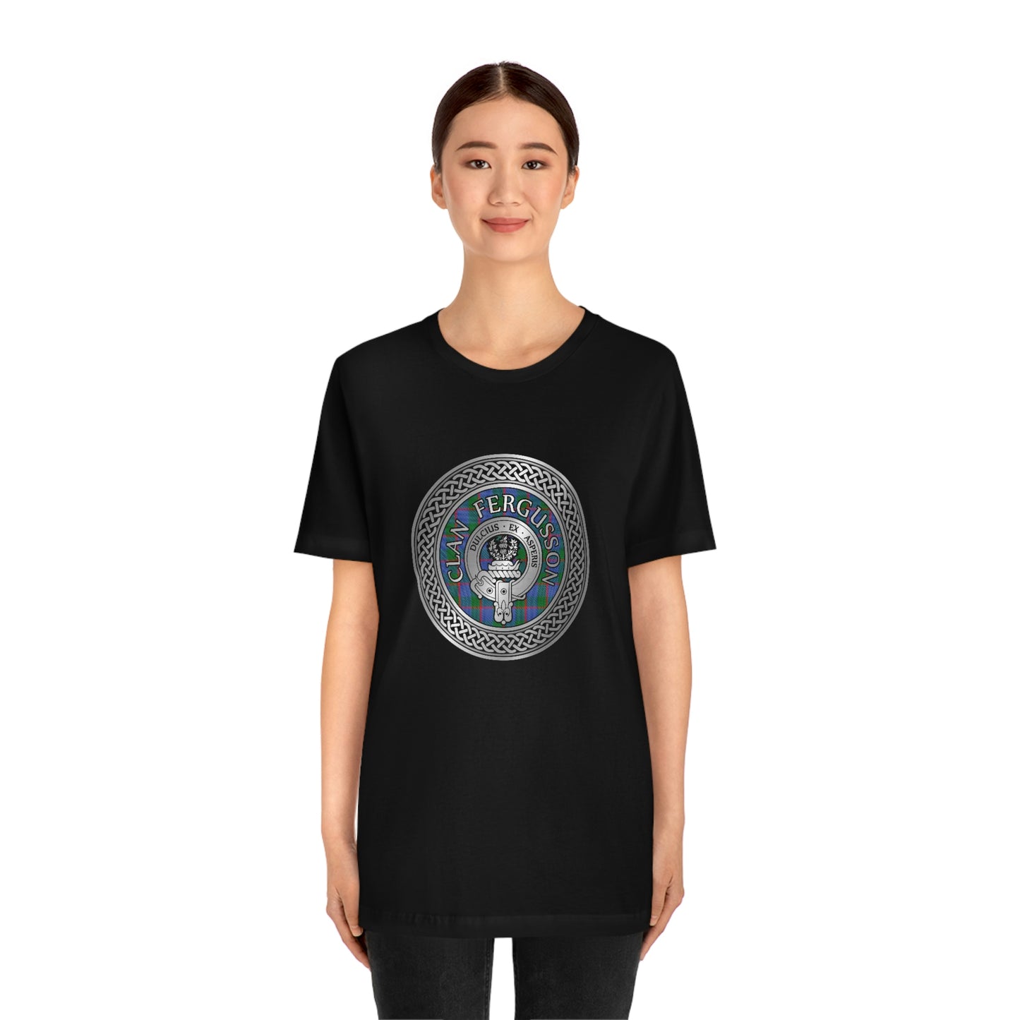 Clan Fergusson Crest & Tartan Knot T-Shirt