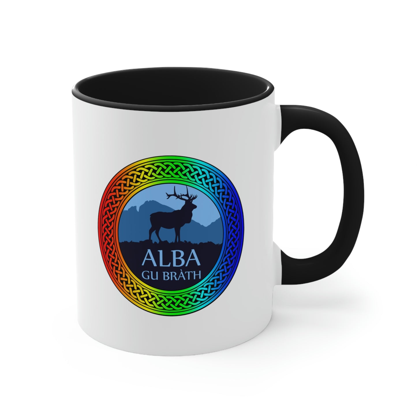 Alba Gu Brath Rainbow Knot Accent Coffee Mug, 11oz