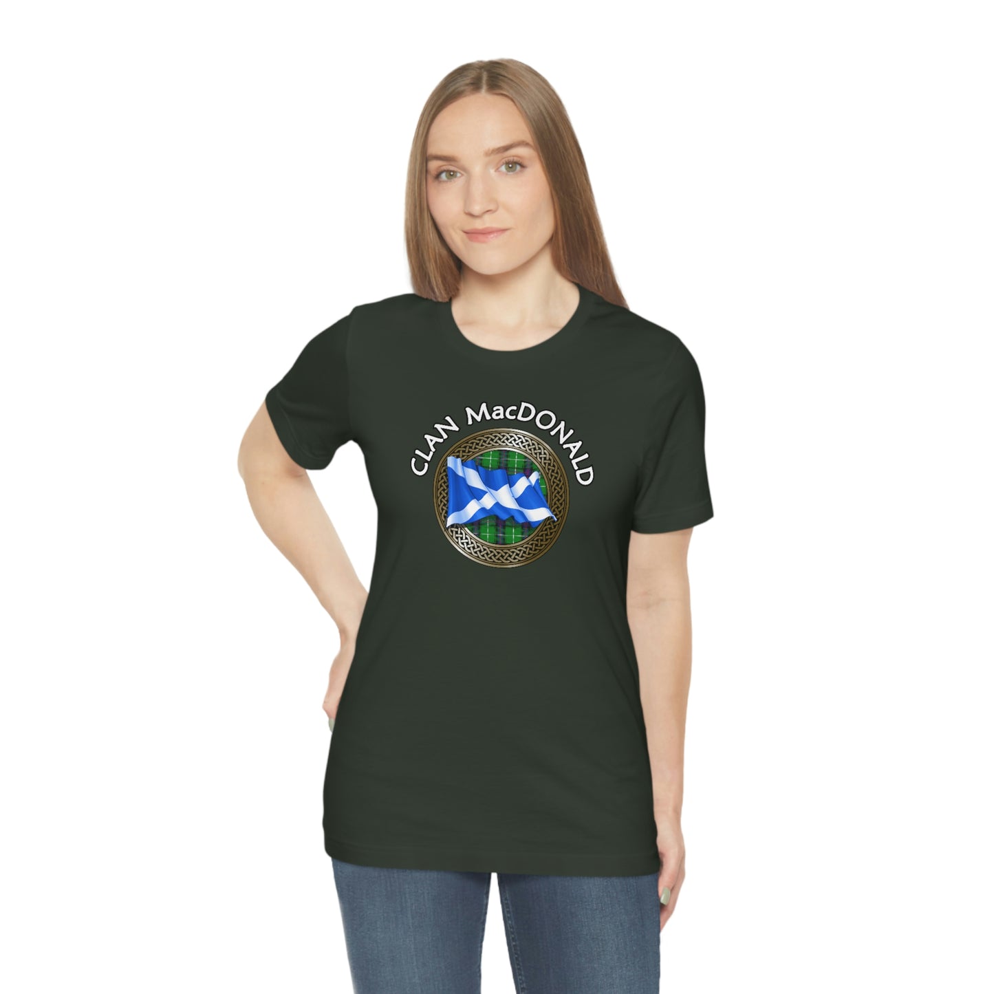 Clan MacDonald Tartan Knot & Flag T-Shirt