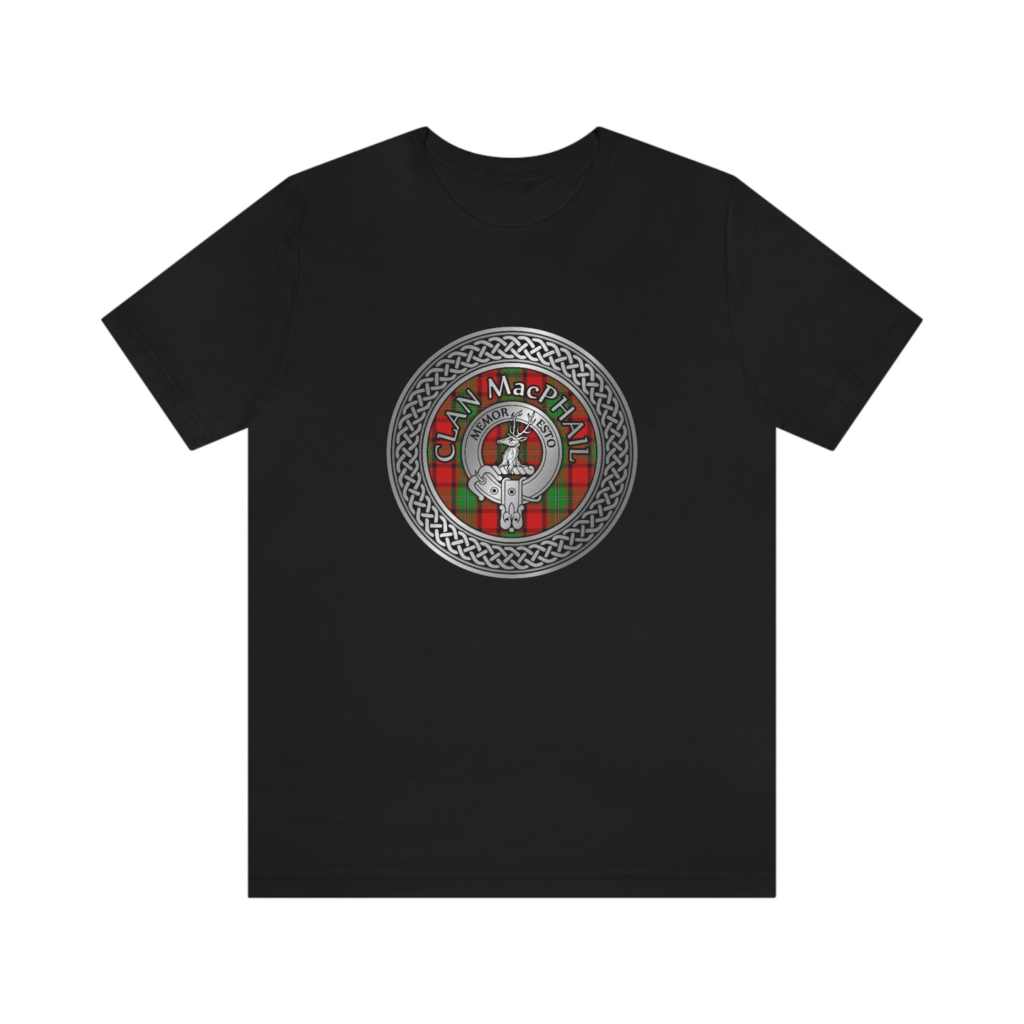 Clan MacPhail Crest & Tartan Knot T-Shirt