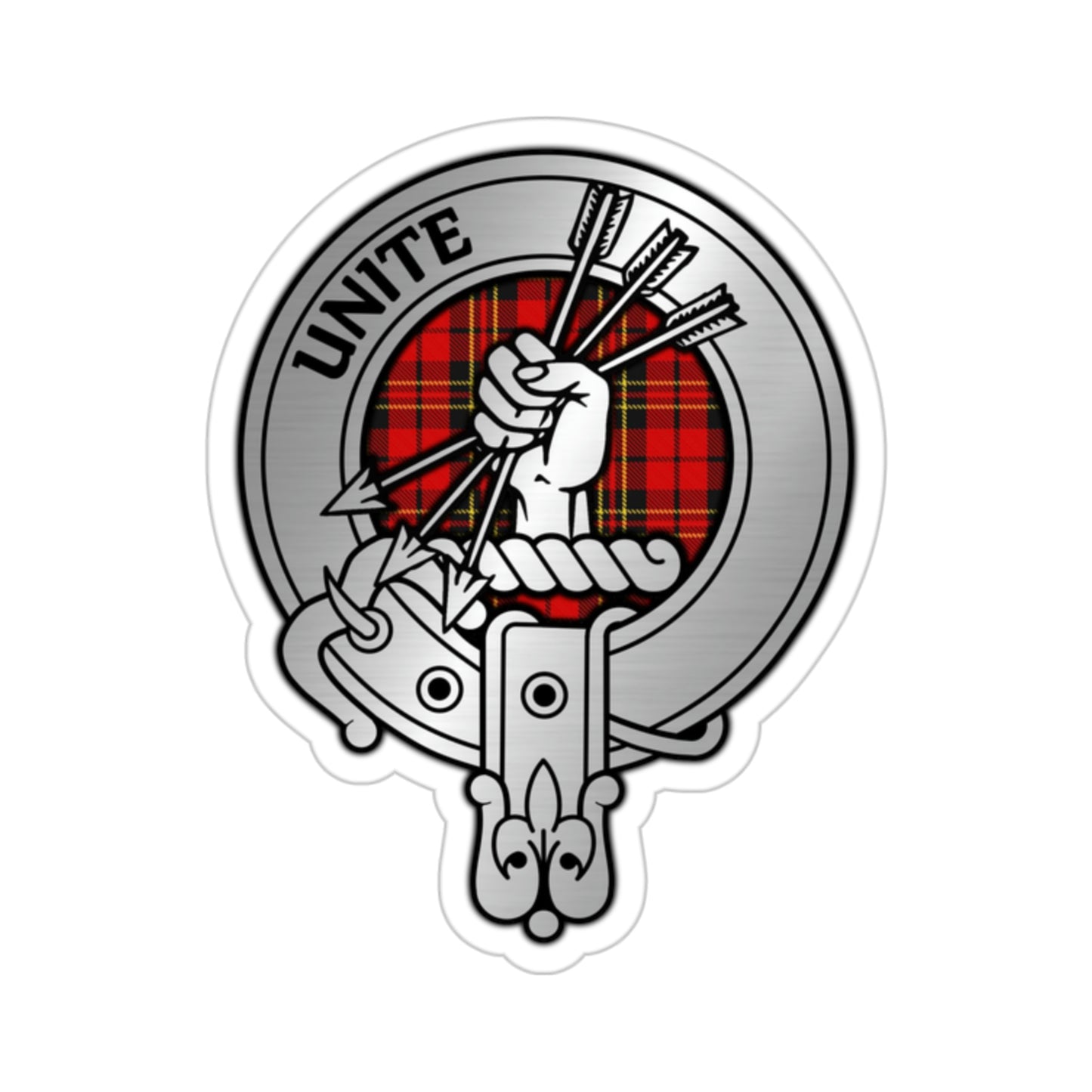 Clan Brodie Crest & Tartan Kiss-Cut Stickers