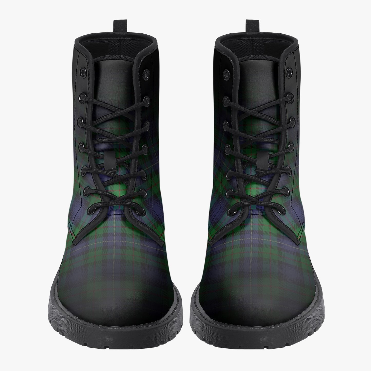 Clan Donnachaidh Crest & Hunting Tartan Leather Boots