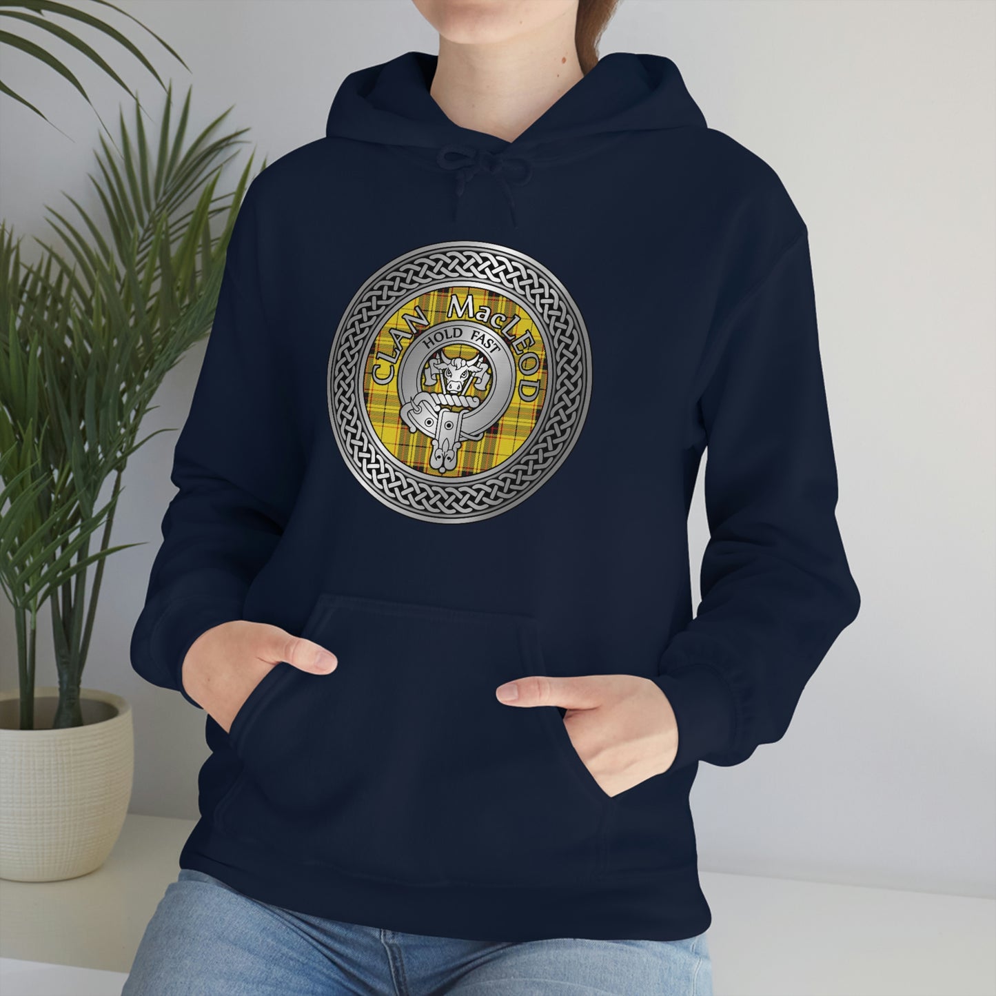 Clan MacLeod Crest & Tartan Unisex Heavy Blend™ Hooded Sweatshirt