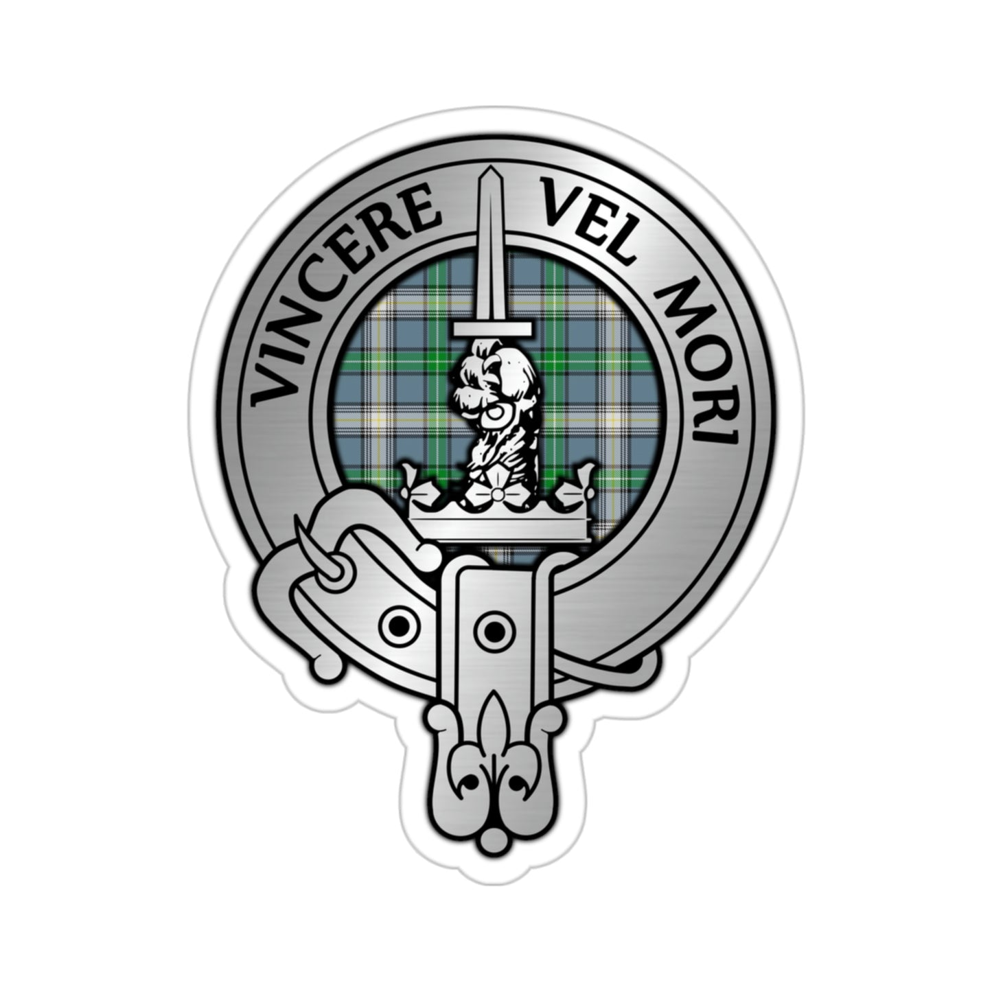 Clan MacDowall Crest & Tartan Kiss-Cut Stickers