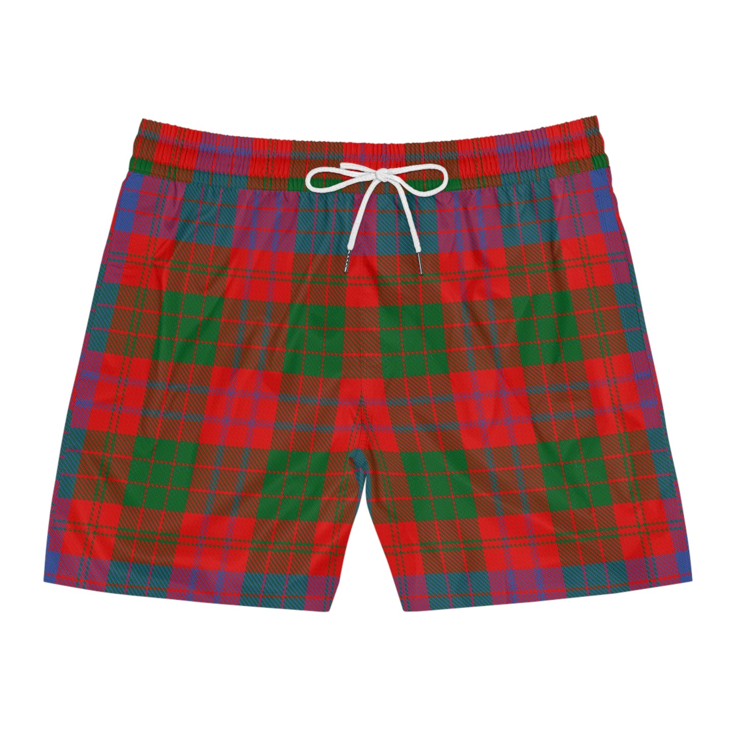 Clan Ross Tartan Men's Mid-Length Swim Shorts (AOP)