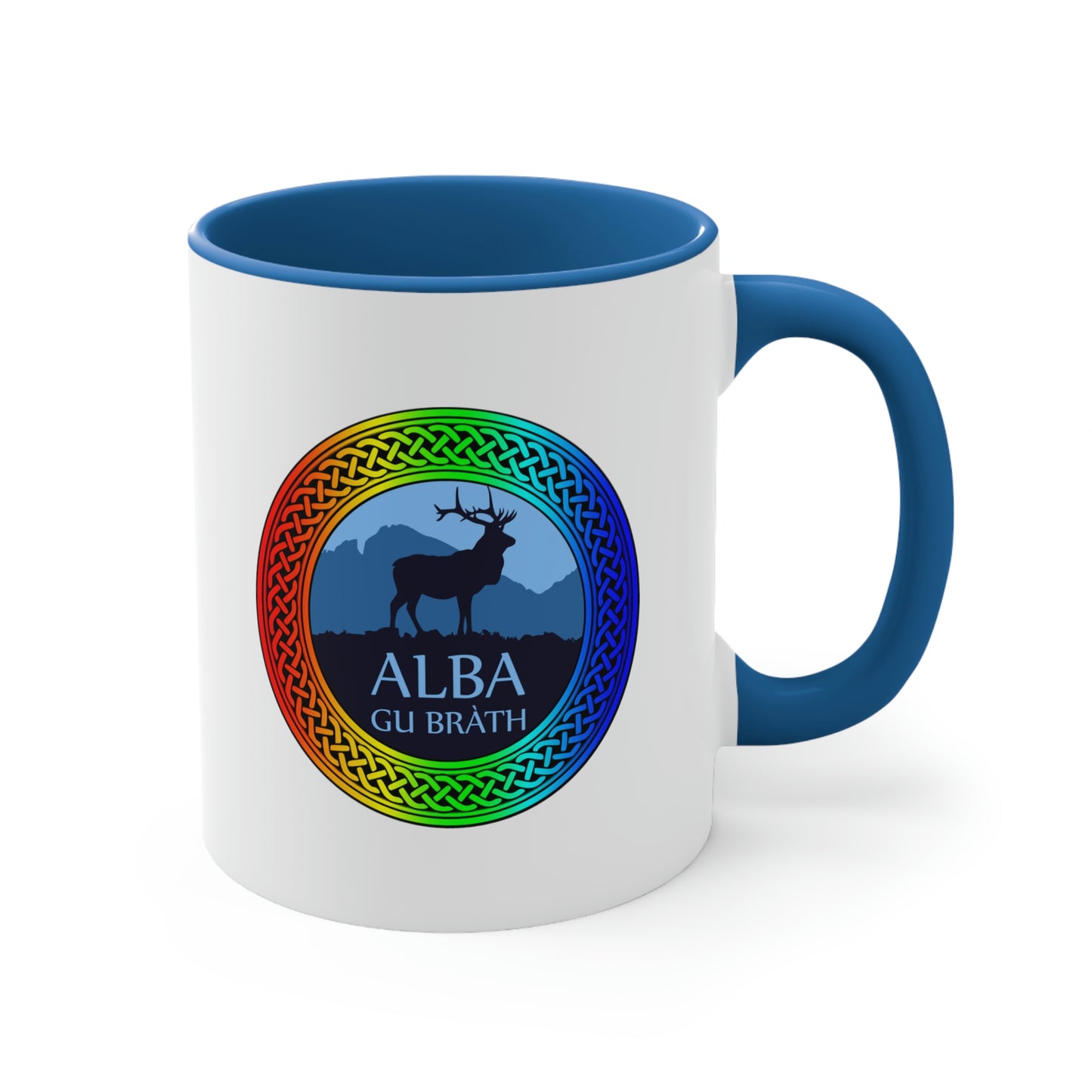 Alba Gu Brath Rainbow Knot Accent Coffee Mug, 11oz