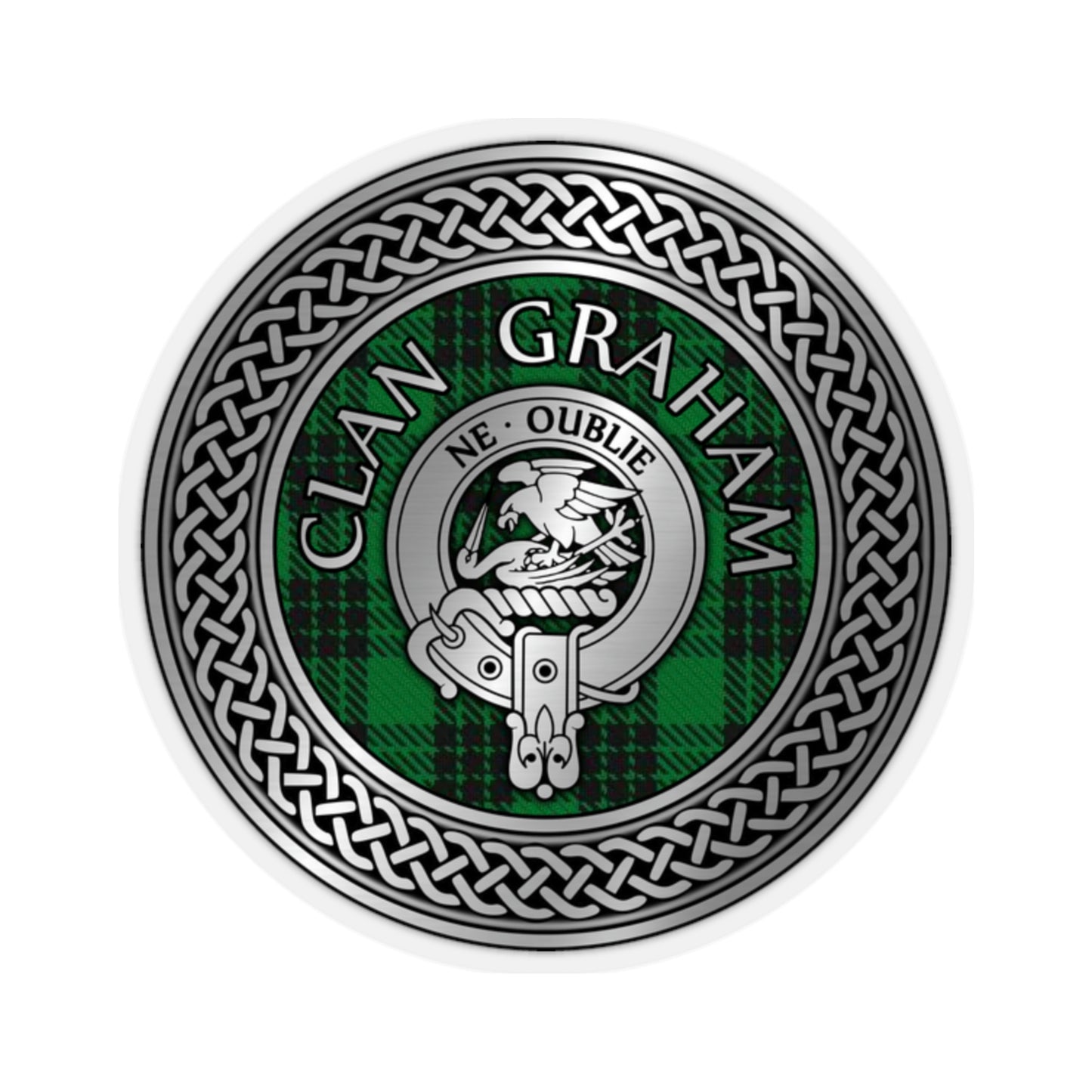 Clan Graham Crest & Tartan Kiss-Cut Stickers