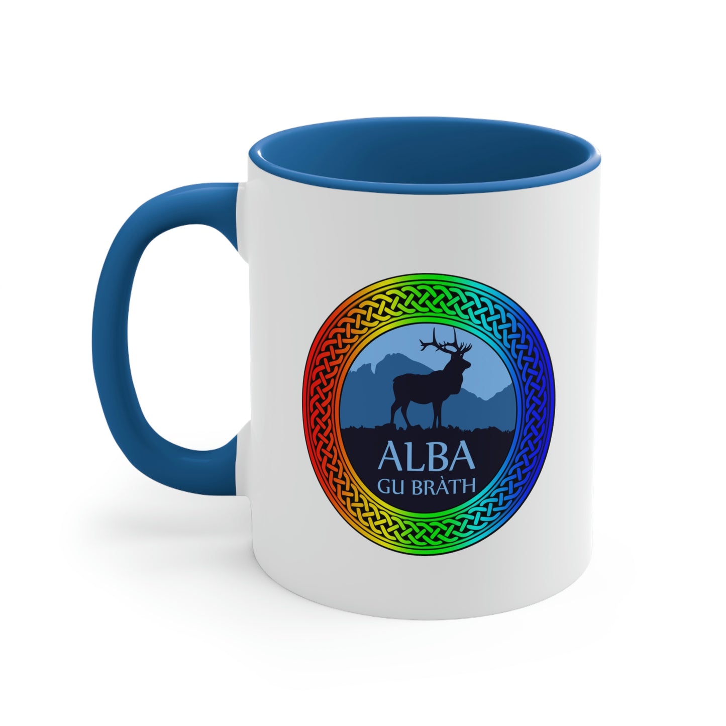 Alba Gu Brath Rainbow Knot Accent Coffee Mug, 11oz