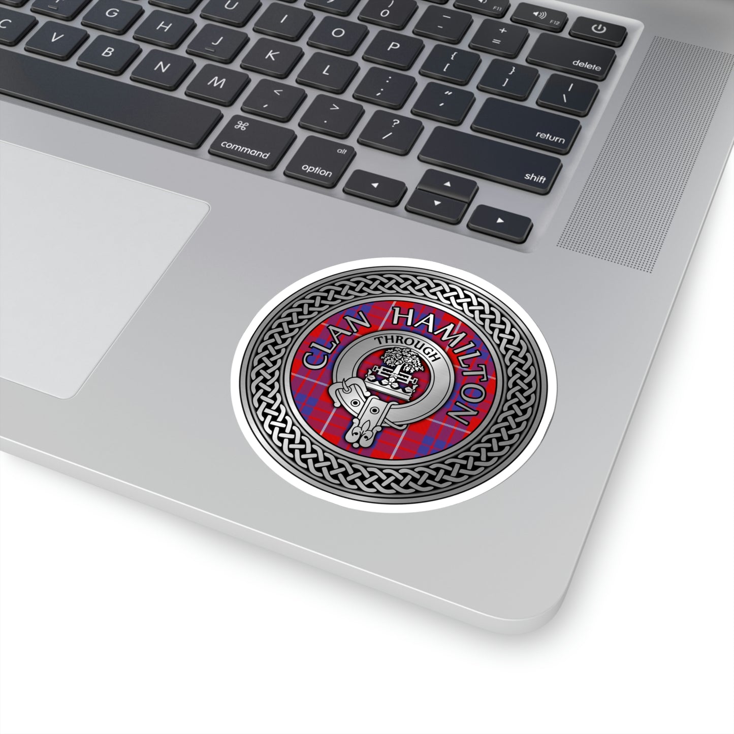 Clan Hamilton Crest & Tartan Kiss-Cut Stickers