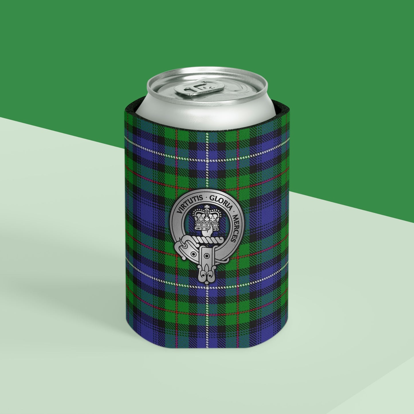 Clan Donnachaidh Crest & Tartan Can Cooler