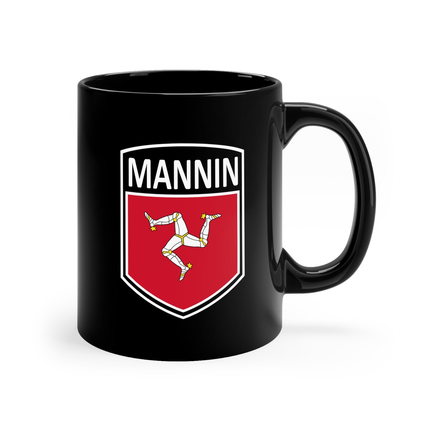 Celtic Nations - Mannin 11oz Black Mug