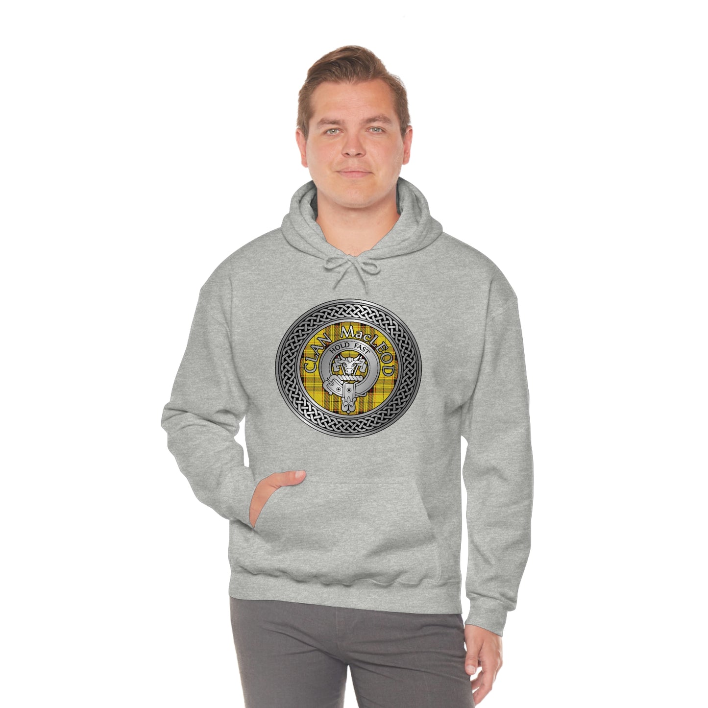 Clan MacLeod Crest & Tartan Unisex Heavy Blend™ Hooded Sweatshirt