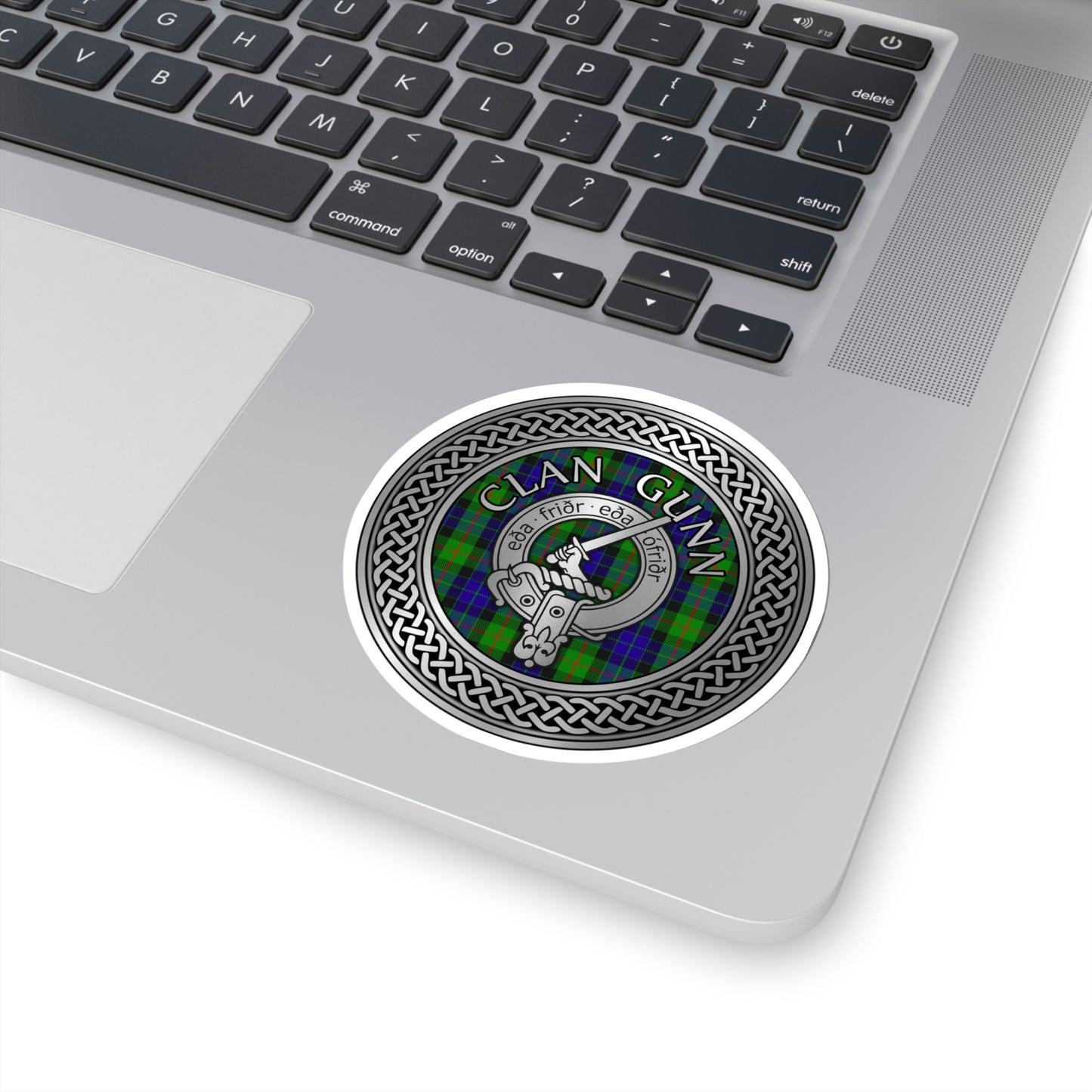 Clan Gunn Crest & Tartan Kiss-Cut Stickers