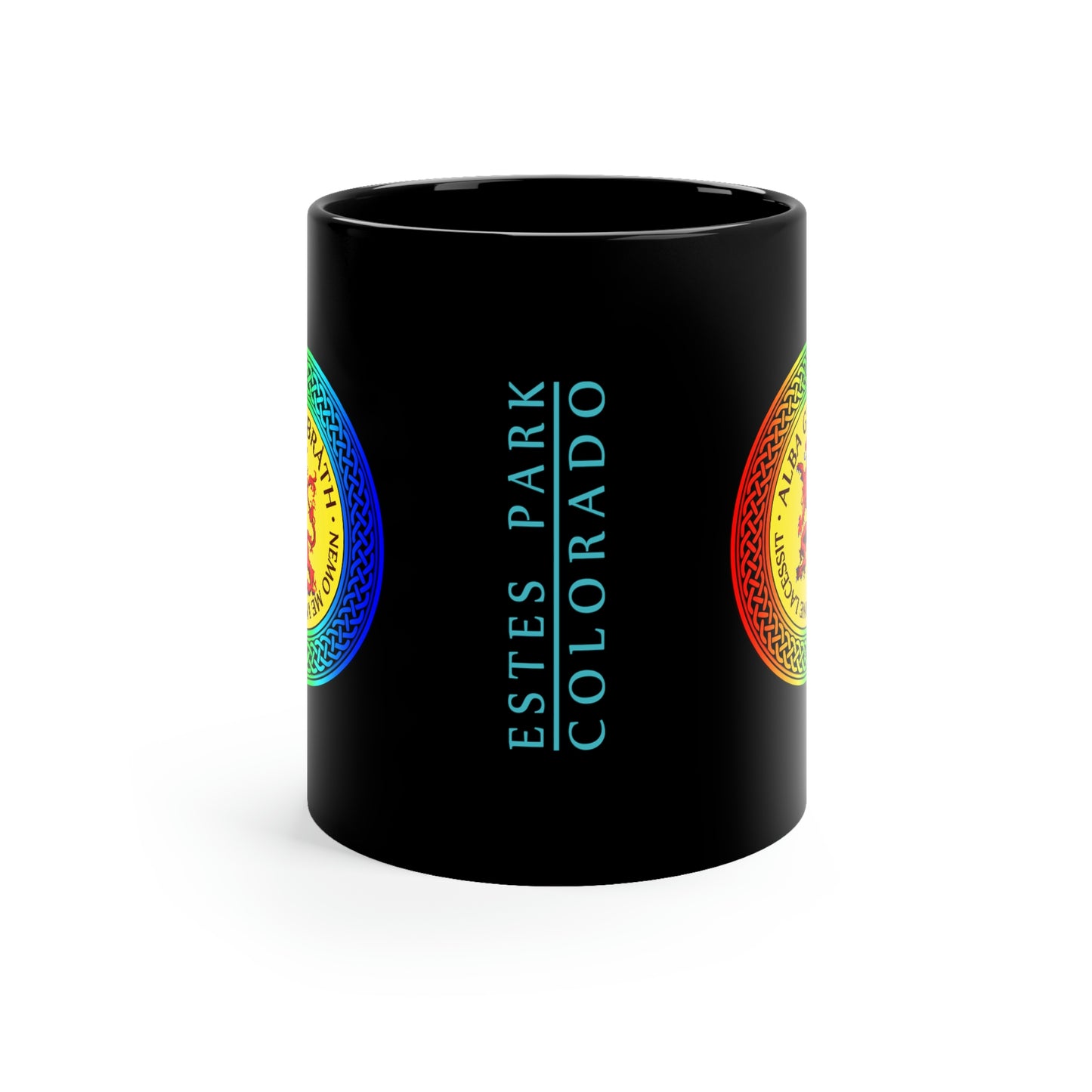 Demo - Estes Park / Alba Gu Brath Rainbow Crest 11oz Black Mug