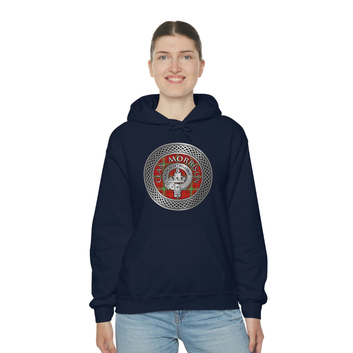 Clan Morrison Crest & Tartan Unisex Heavy Blend™ Hooded Sweatshirt