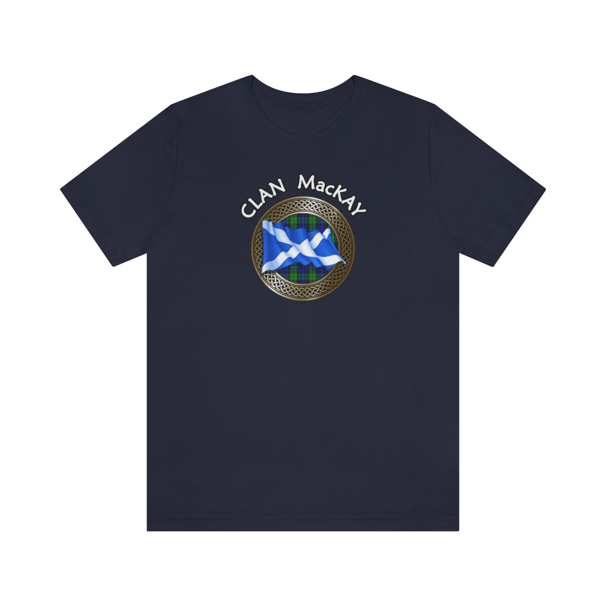 Clan MacKay Tartan Knot & Flag T-Shirt