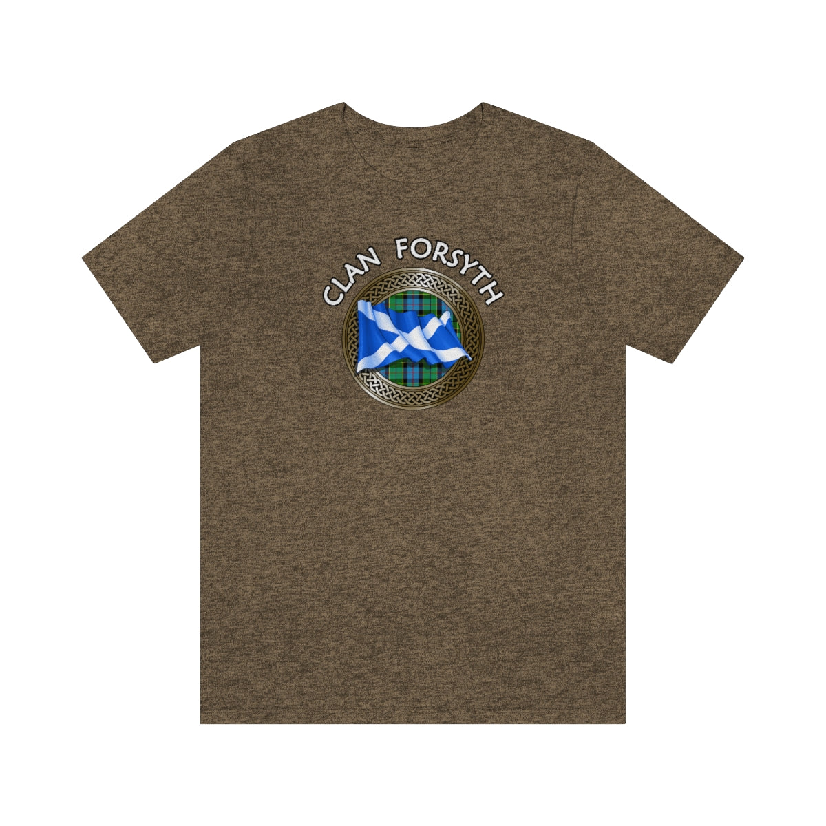 Clan Forsyth Tartan Knot & Flag T-Shirt