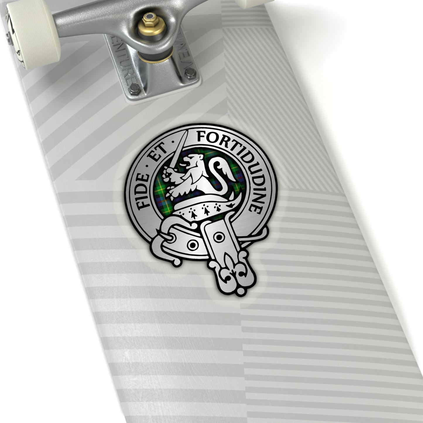 Clan Farquharson Crest & Tartan Kiss-Cut Stickers