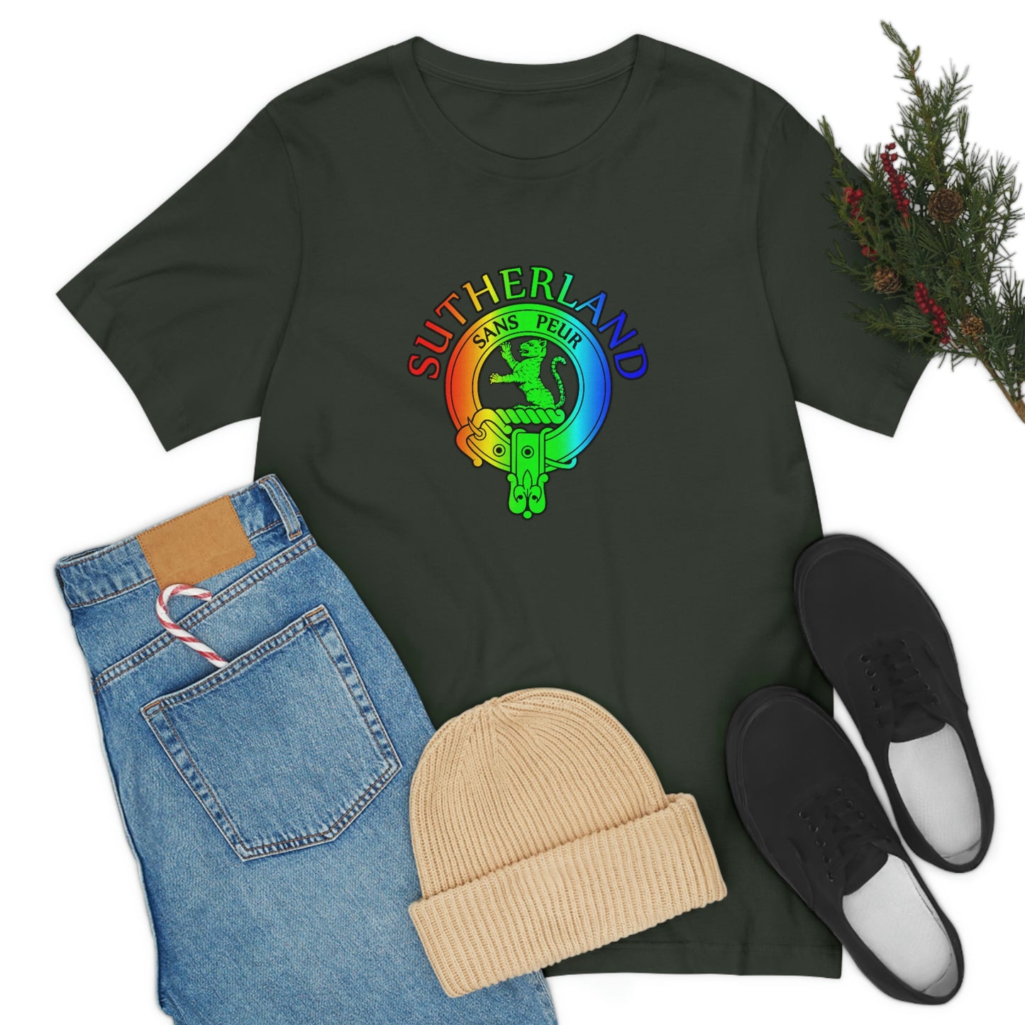 Clan Sutherland Rainbow Crest T-Shirt