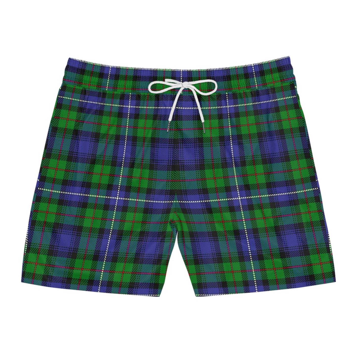 Clan Donnachaidh Hunting Tartan Men's Mid-Length Swim Shorts (AOP)