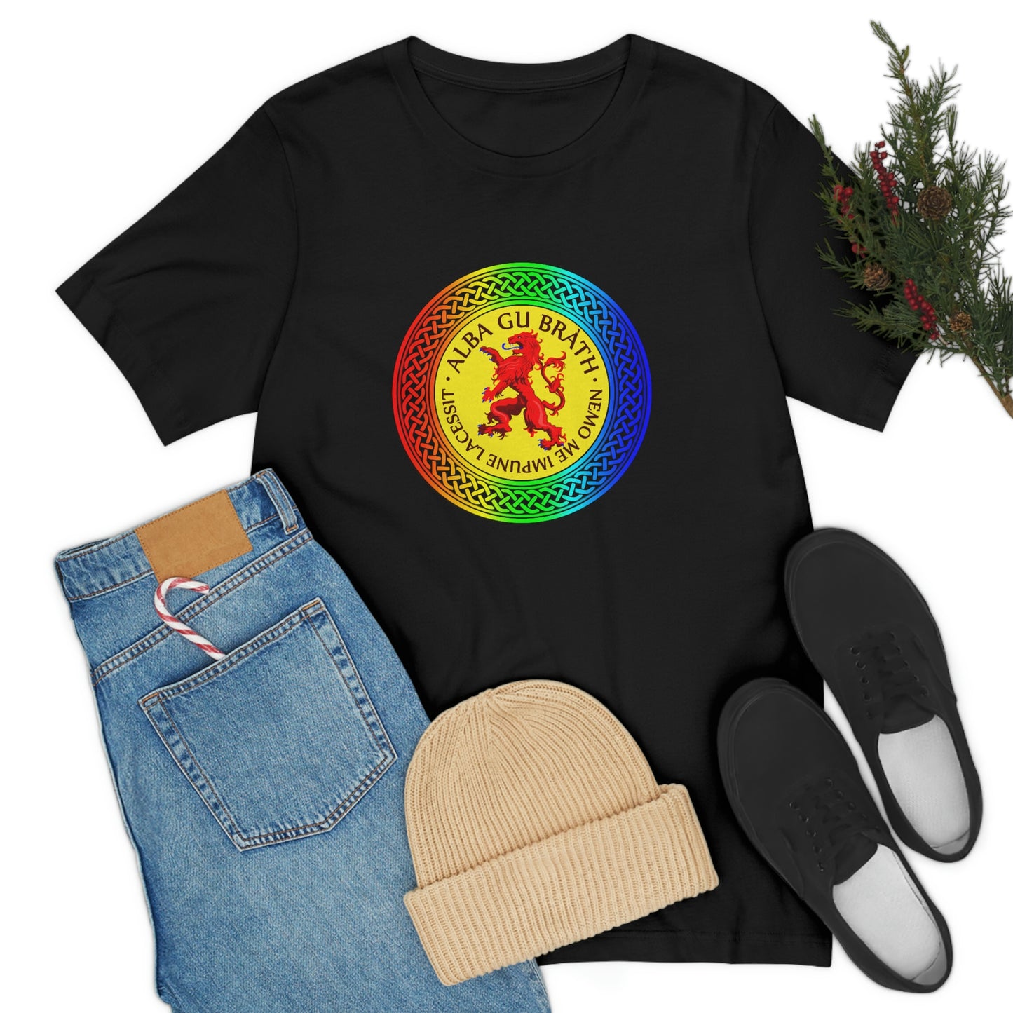 Alba Gu Brath Lion Rampant Rainbow Knot T-Shirt