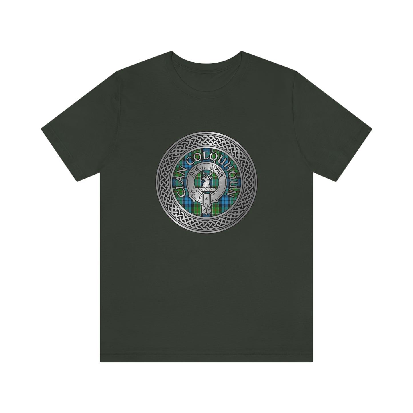 Clan Colquhoun Crest & Tartan Knot T-Shirt