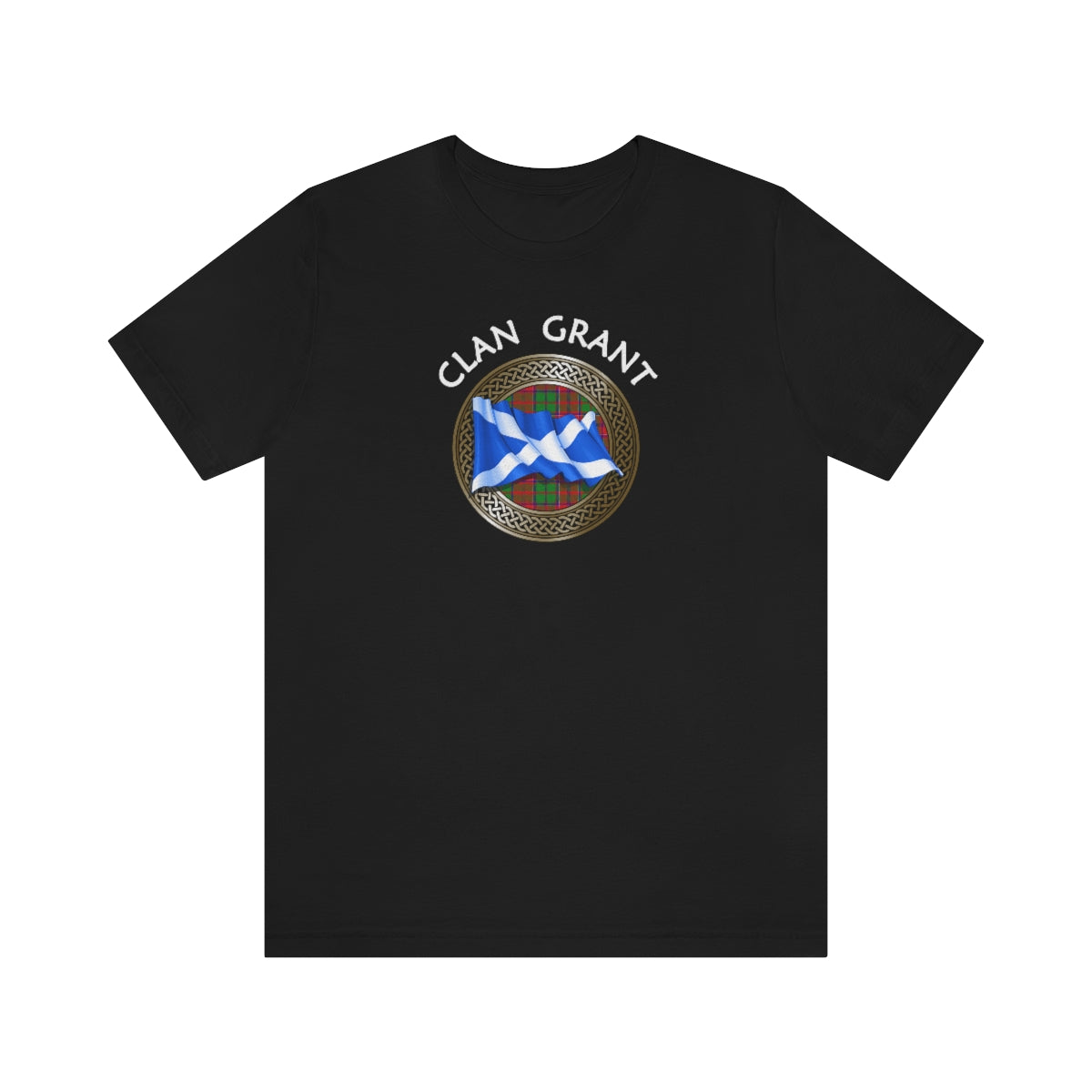 Clan Grant Tartan Knot & Flag T-Shirt