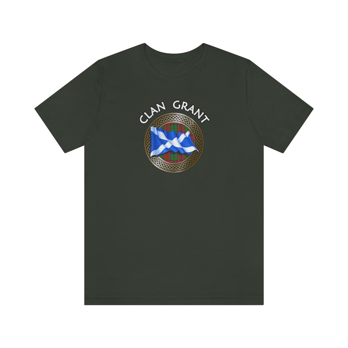 Clan Grant Tartan Knot & Flag T-Shirt