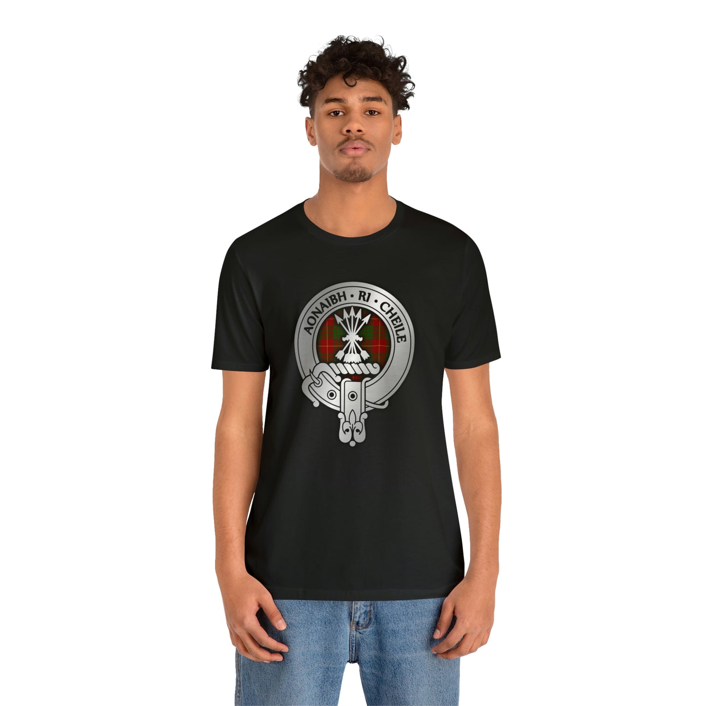 Clan Cameron Crest & Tartan | Unisex T-Shirt