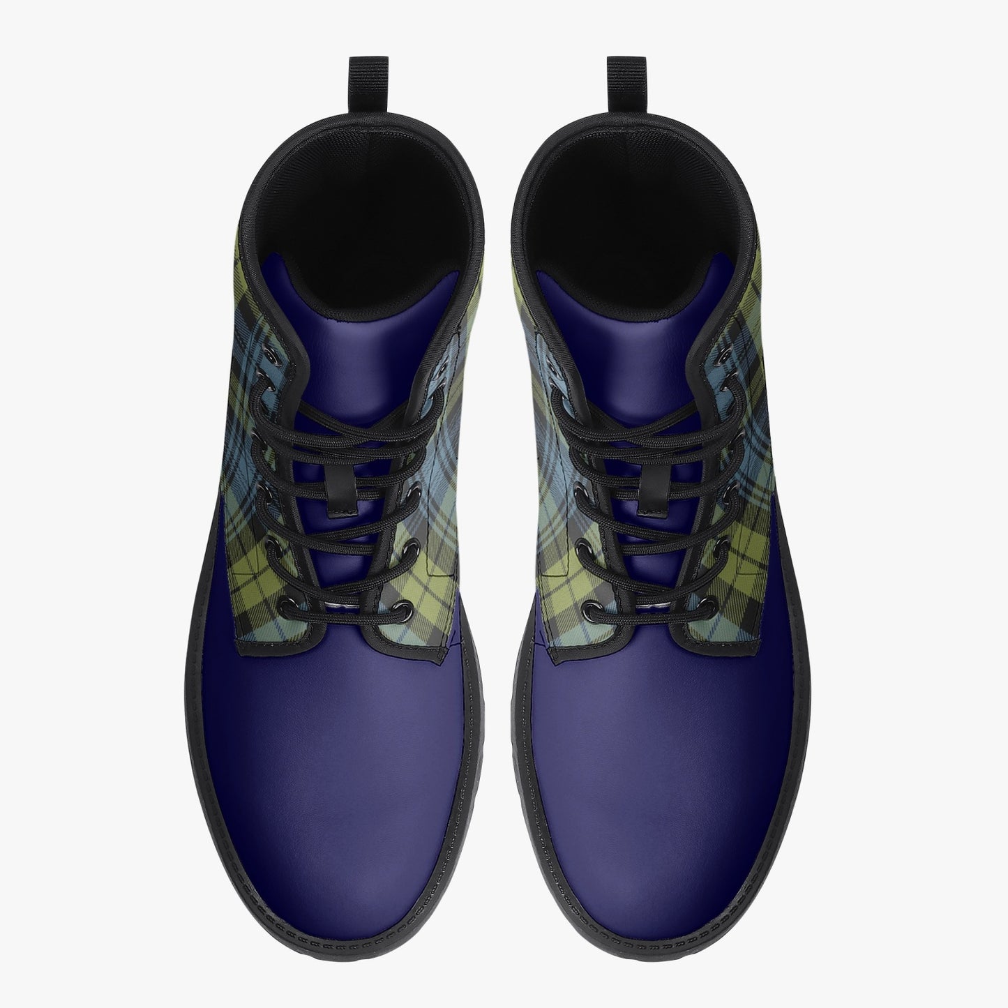 Clan Campbell Crest & Tartan Leather Boots