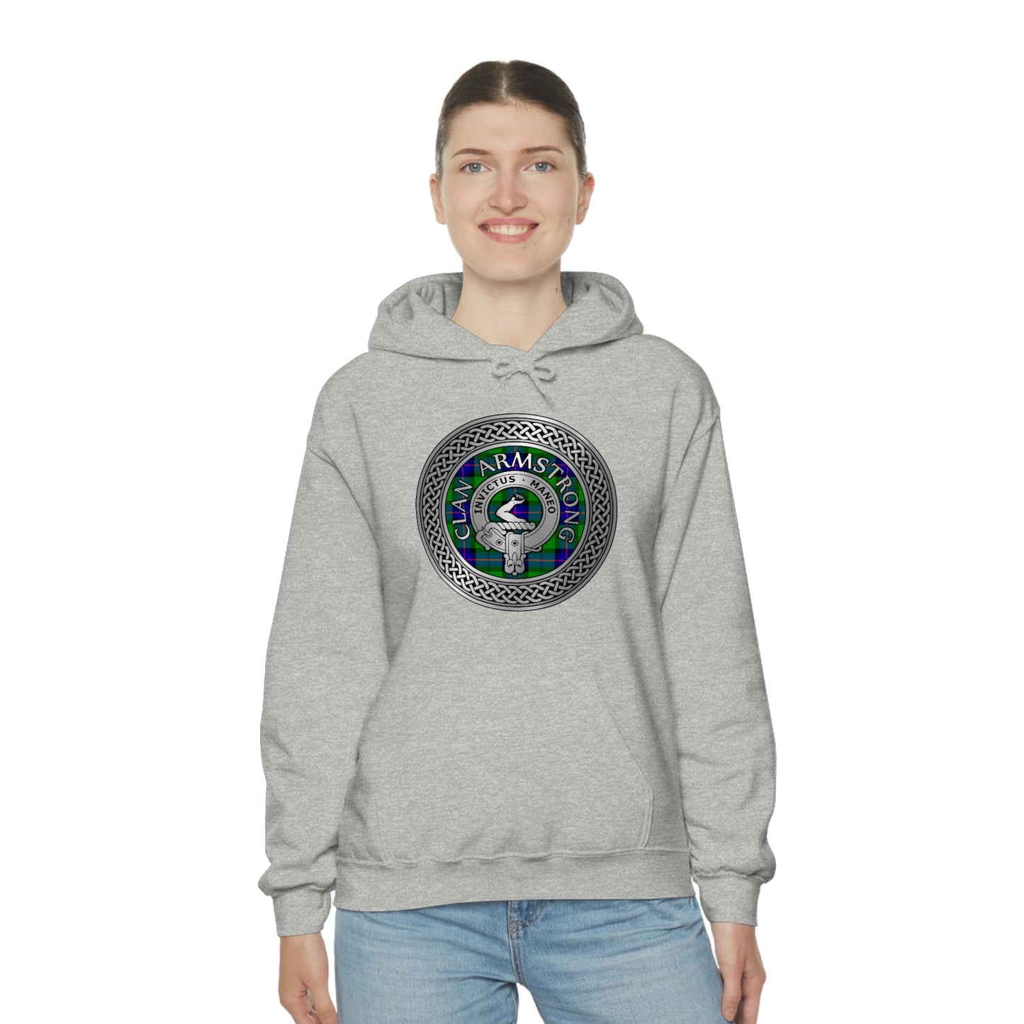 Clan Armstrong Crest & Tartan Unisex Heavy Blend™ Hooded Sweatshirt