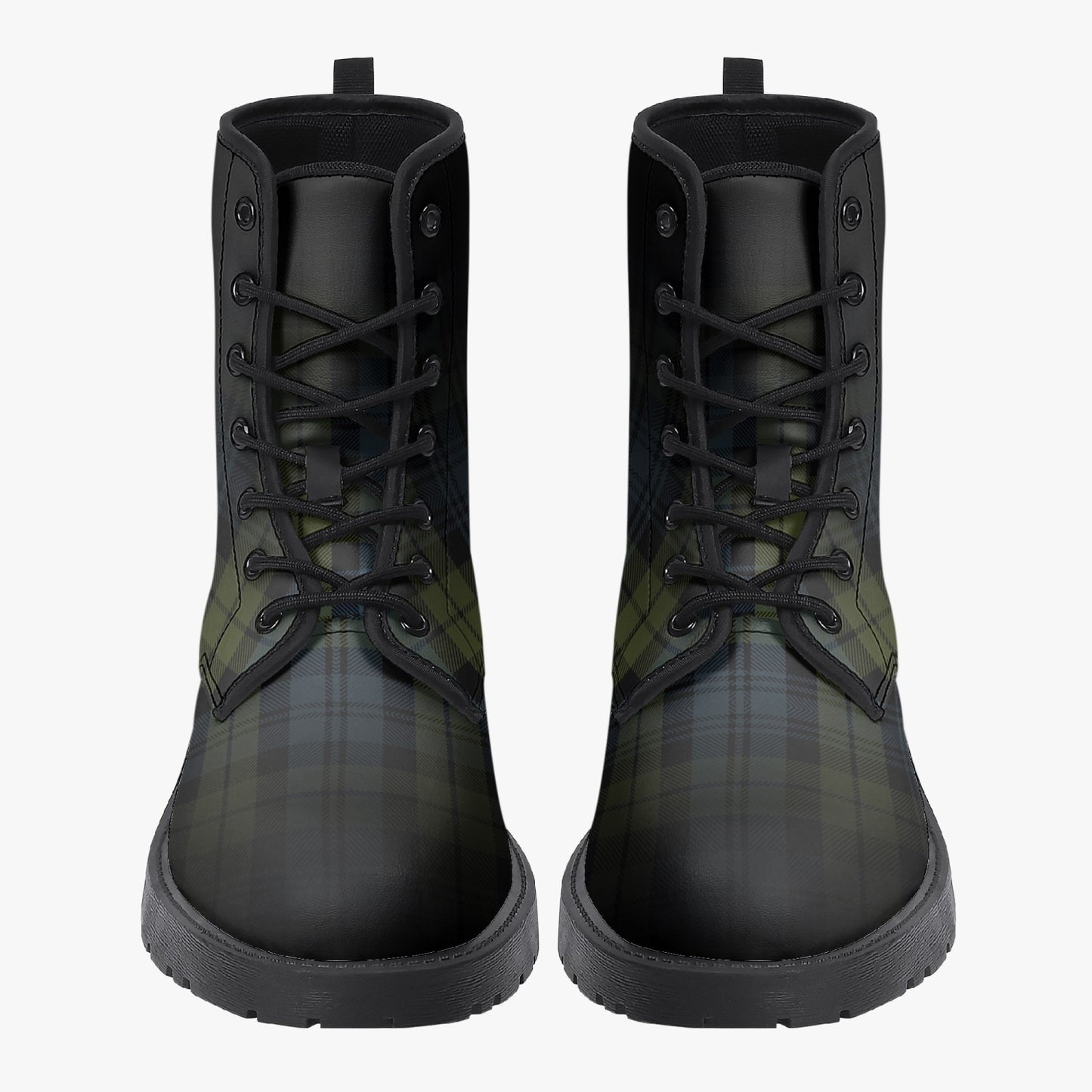 Clan Campbell Crest & Tartan Leather Boots