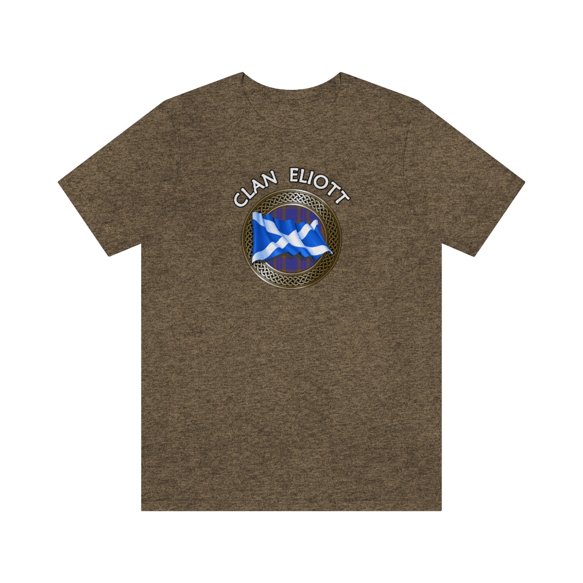 Clan Eliott Tartan Knot & Flag T-Shirt