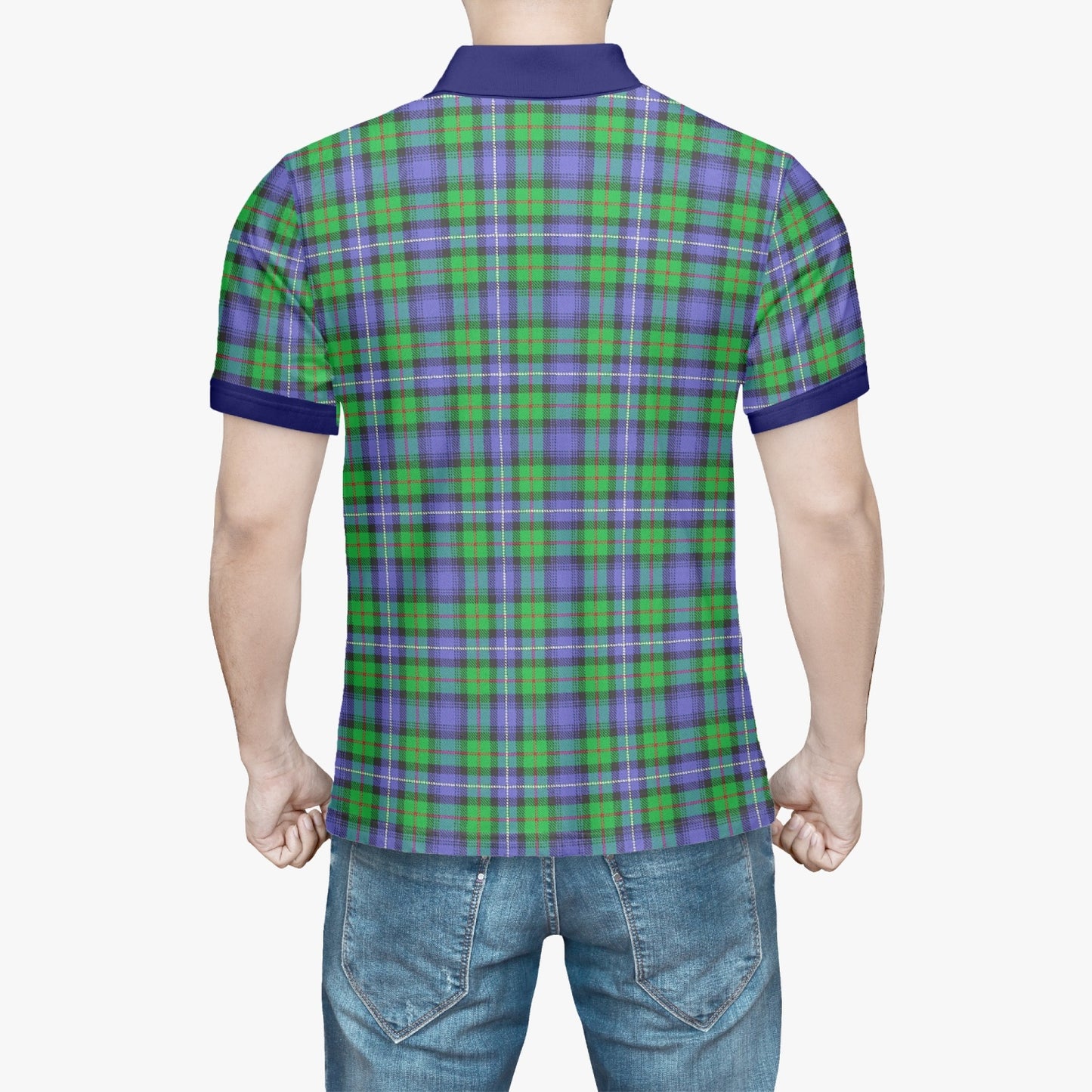 Clan Donnachaidh Hunting Tartan & Crest AOP Men Polo Shirt