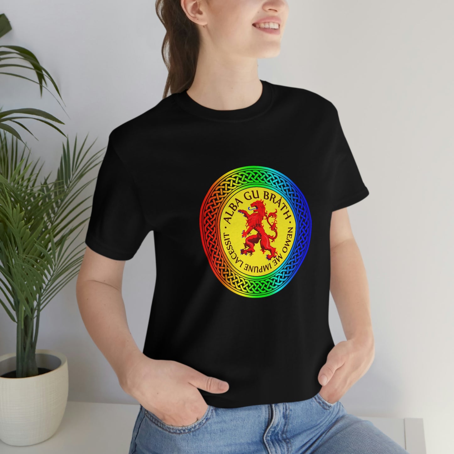 Alba Gu Brath Lion Rampant Rainbow Knot T-Shirt