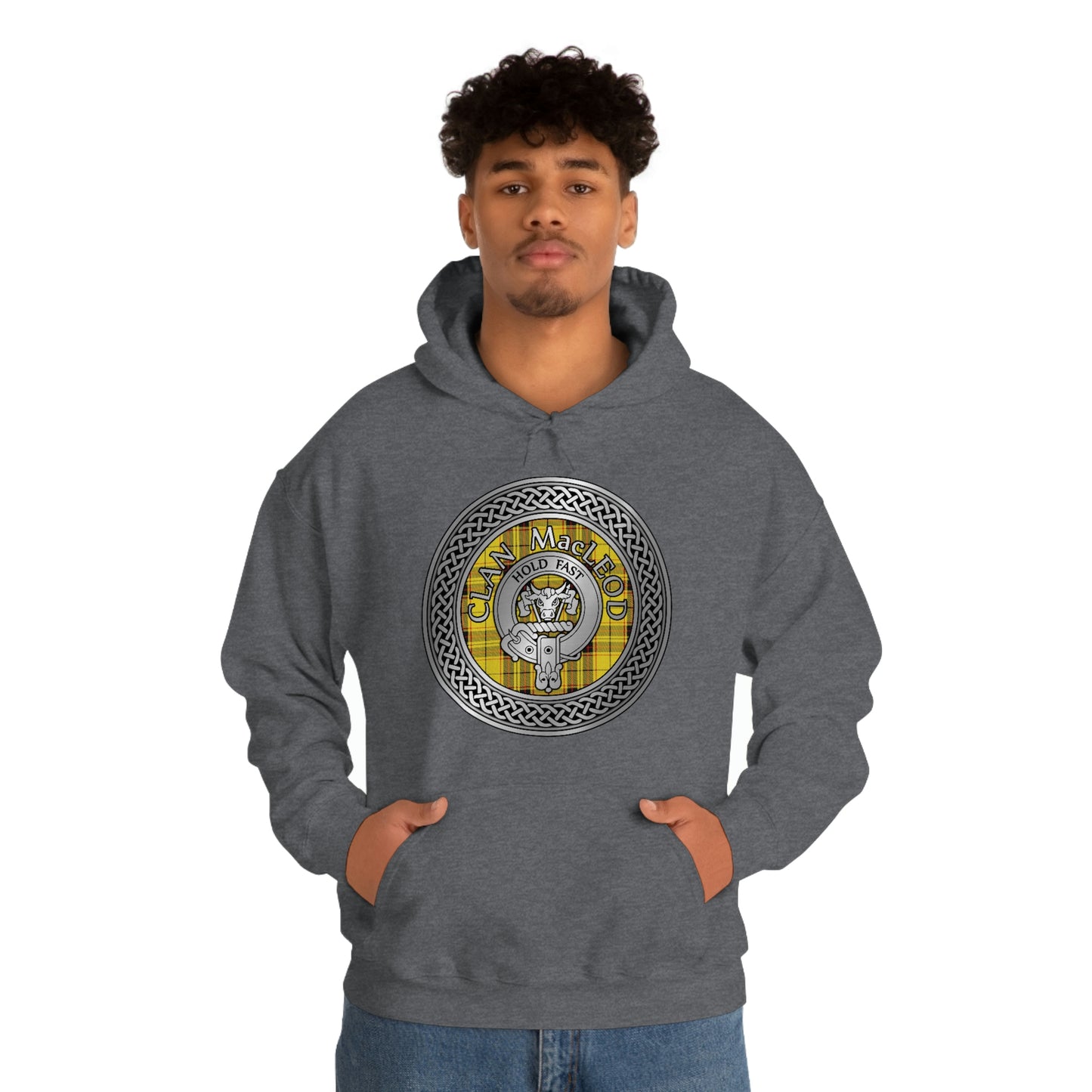 Clan MacLeod Crest & Tartan Unisex Heavy Blend™ Hooded Sweatshirt