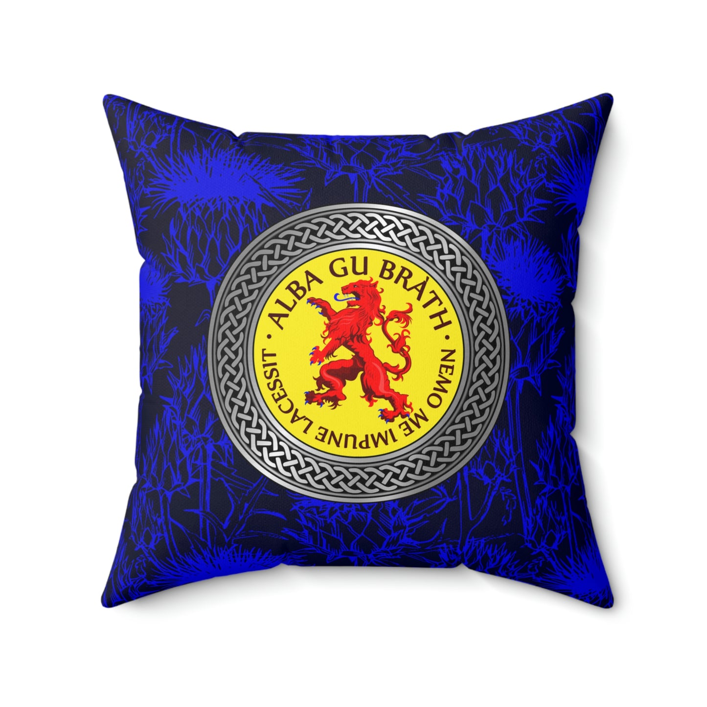 Alba Gu Brath Lion Rampant Spun Polyester Square Pillow