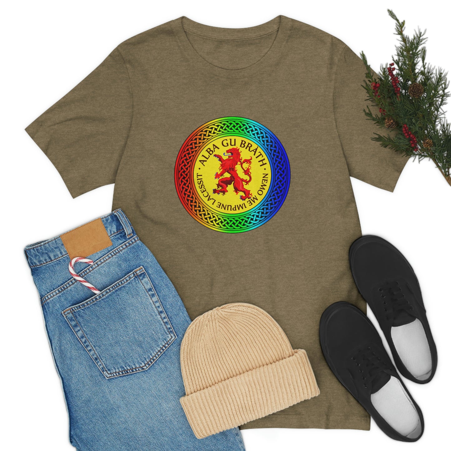 Alba Gu Brath Lion Rampant Rainbow Knot T-Shirt