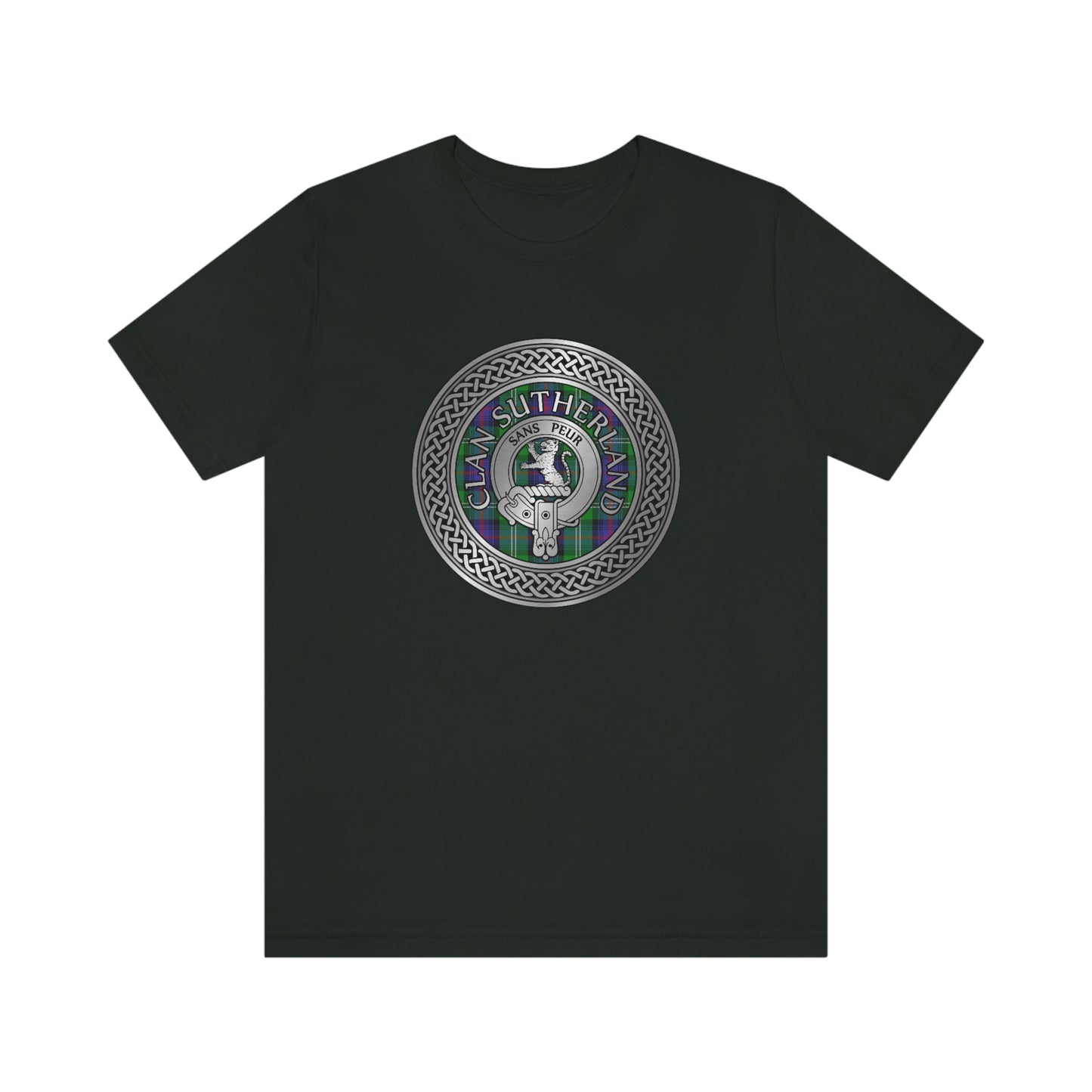 Clan Sutherland Crest & Tartan Knot T-Shirt