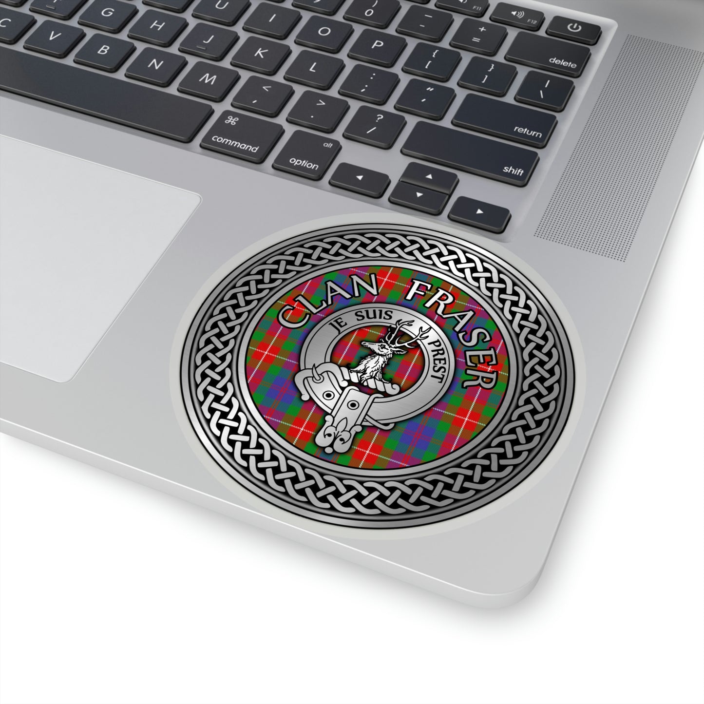 Clan Fraser Crest & Tartan Kiss-Cut Stickers