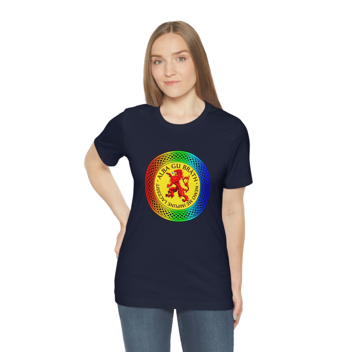 Alba Gu Brath Lion Rampant Rainbow Knot T-Shirt