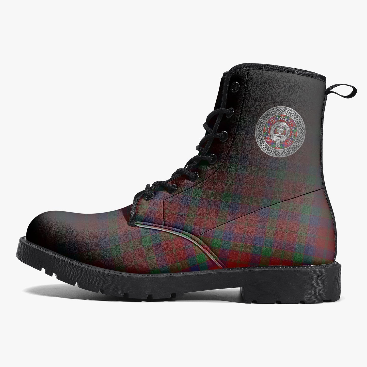 Clan Donnachaidh Crest & Tartan Leather Boots