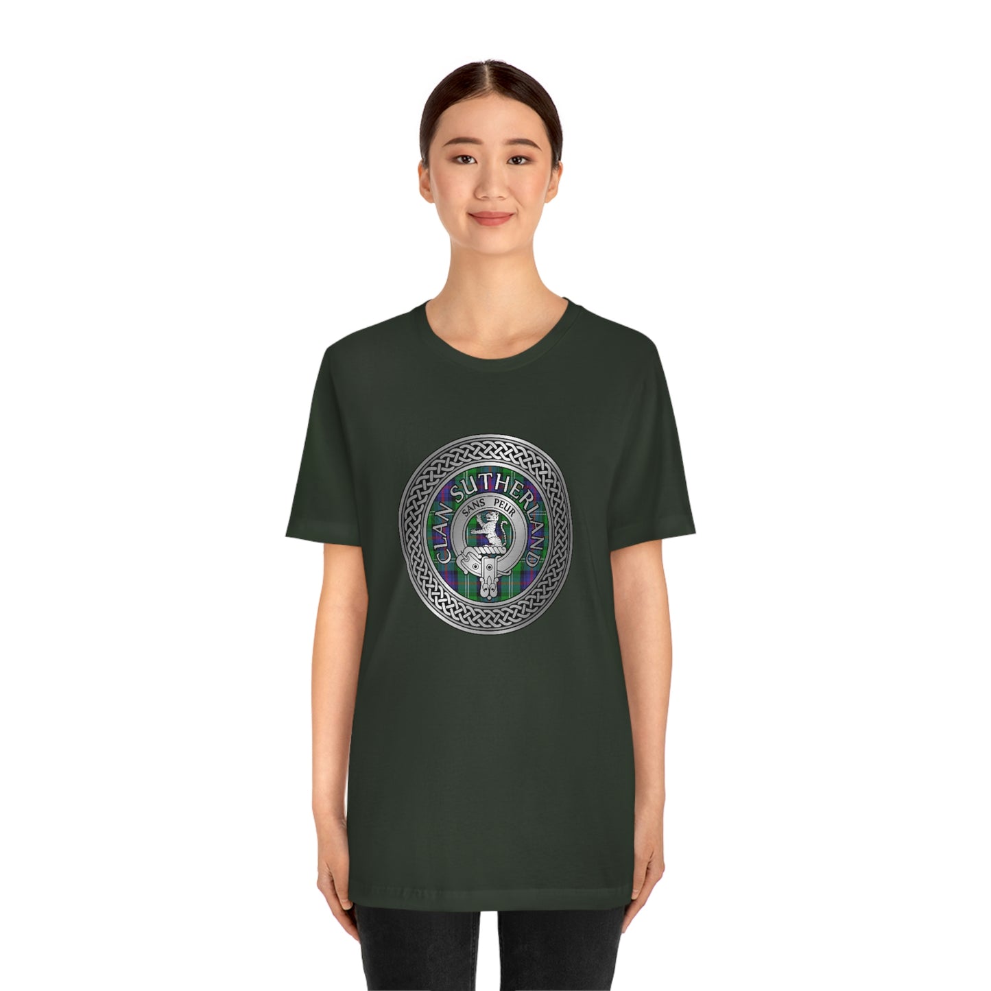 Clan Sutherland Crest & Tartan Knot T-Shirt