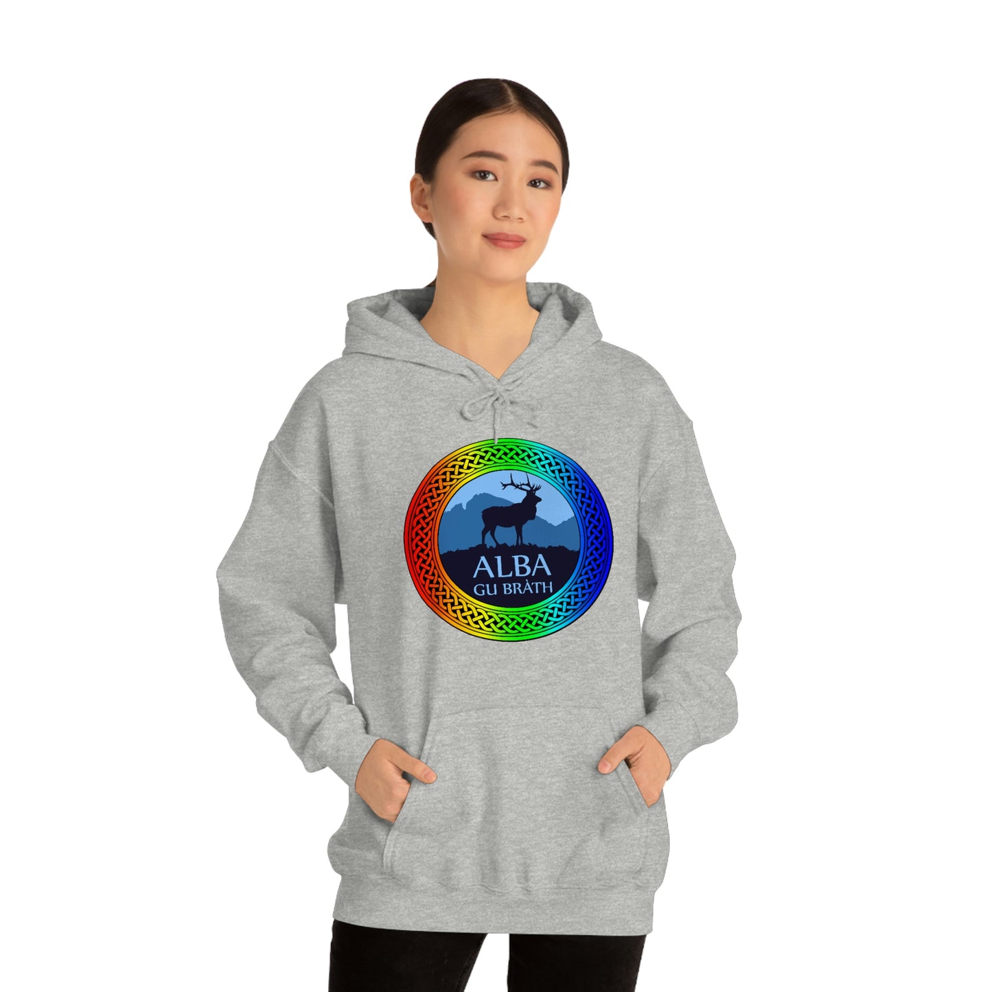 Alba Gu Brath Rainbow Knot Unisex Heavy Blend™ Hooded Sweatshirt