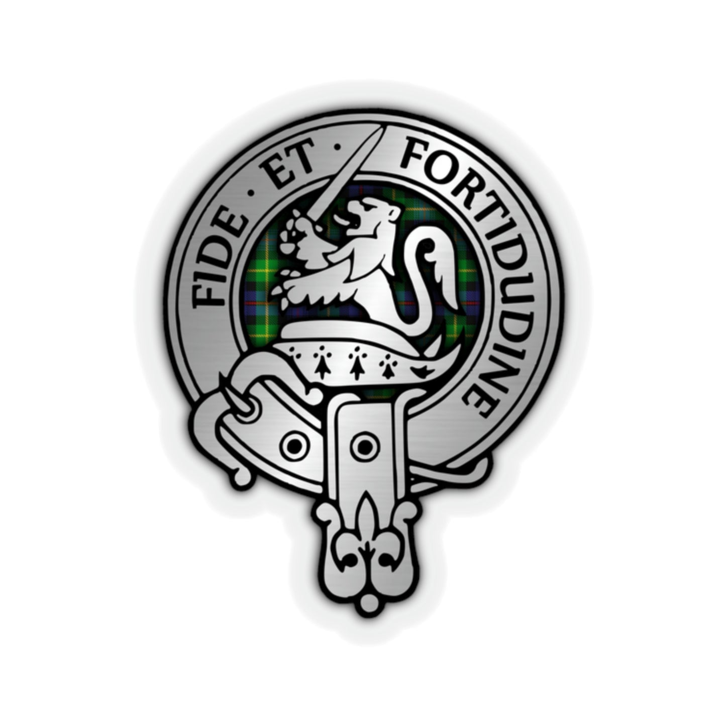 Clan Farquharson Crest & Tartan Kiss-Cut Stickers