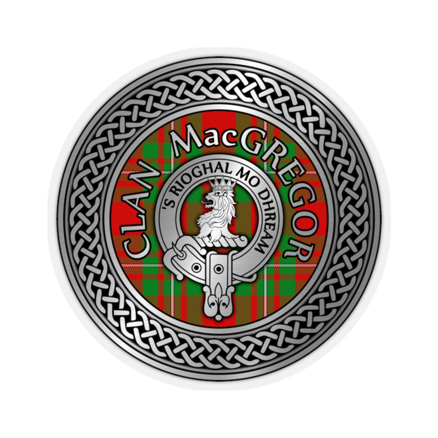 Clan Macgregor Crest & Tartan Kiss-Cut Stickers