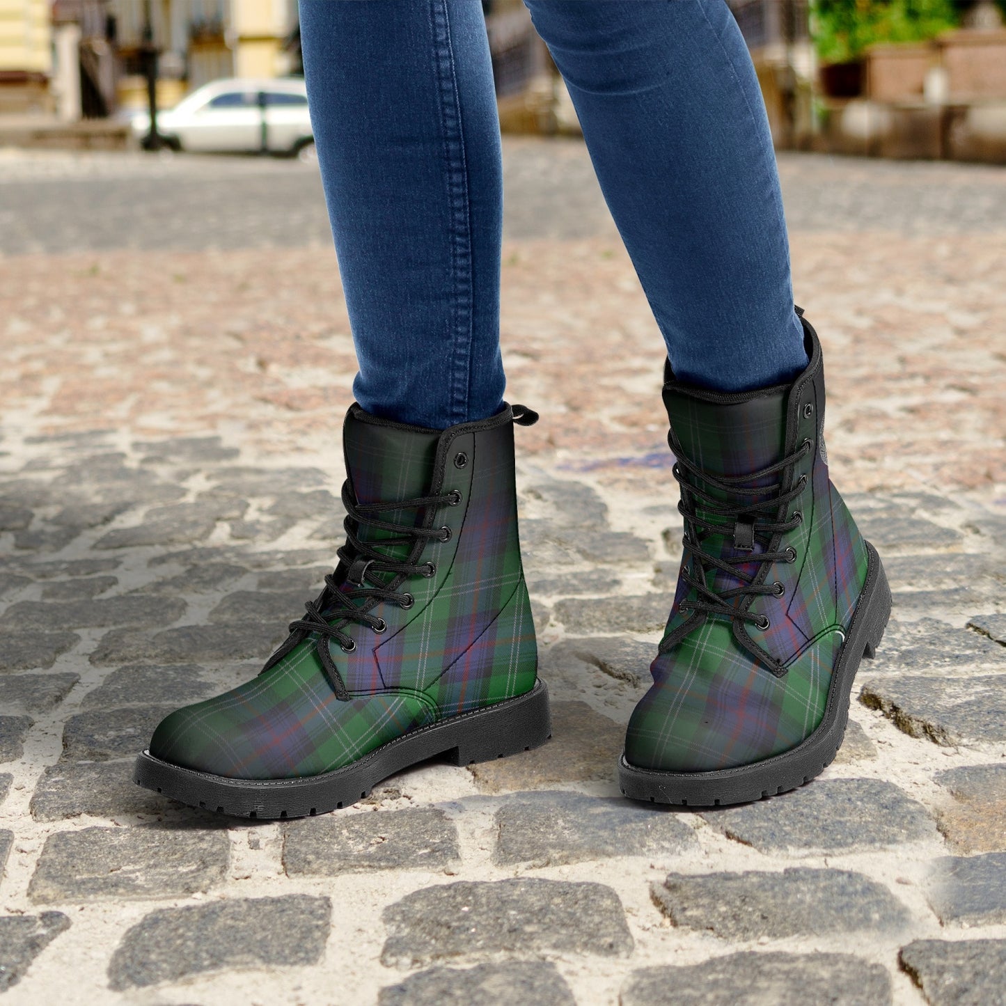 Clan Sutherland Tartan Fade Leather Boots