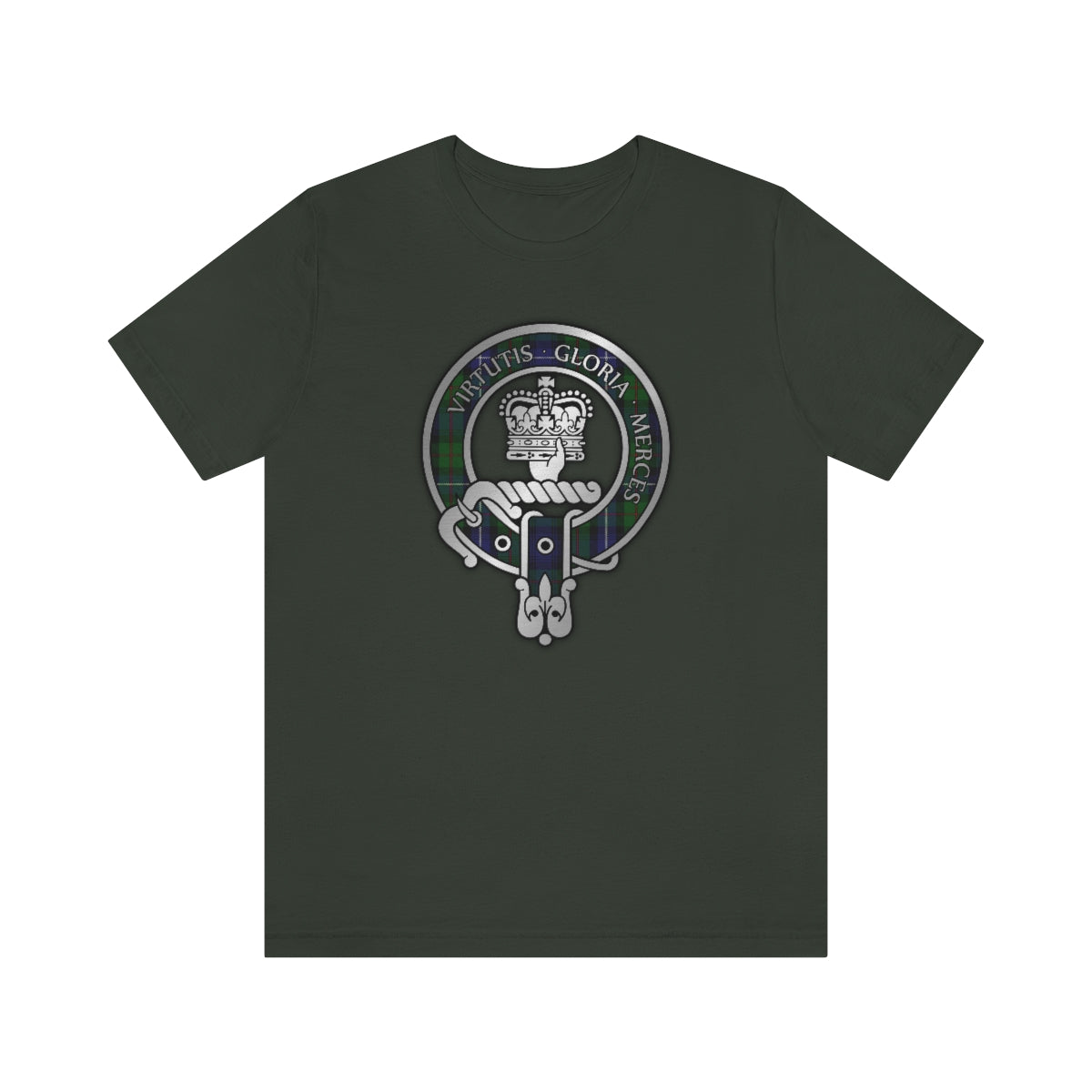 Clan Donnachaidh (Robertson) Hunting Tartan Crest T-Shirt