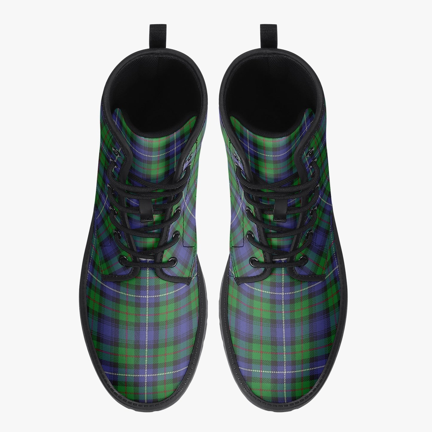 Clan Donnachaidh (Robertson) Crest & Hunting Tartan Leather Boots